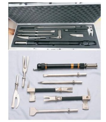 Eight-piece rescue tool set