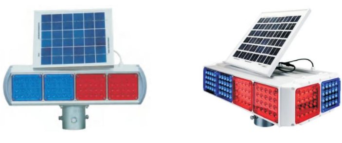 Solar LED traffic warning light series