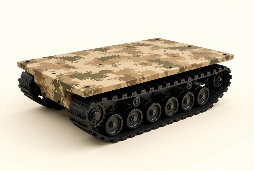 AI-generated appearance illustration: Unmanned electric tracked transporter
