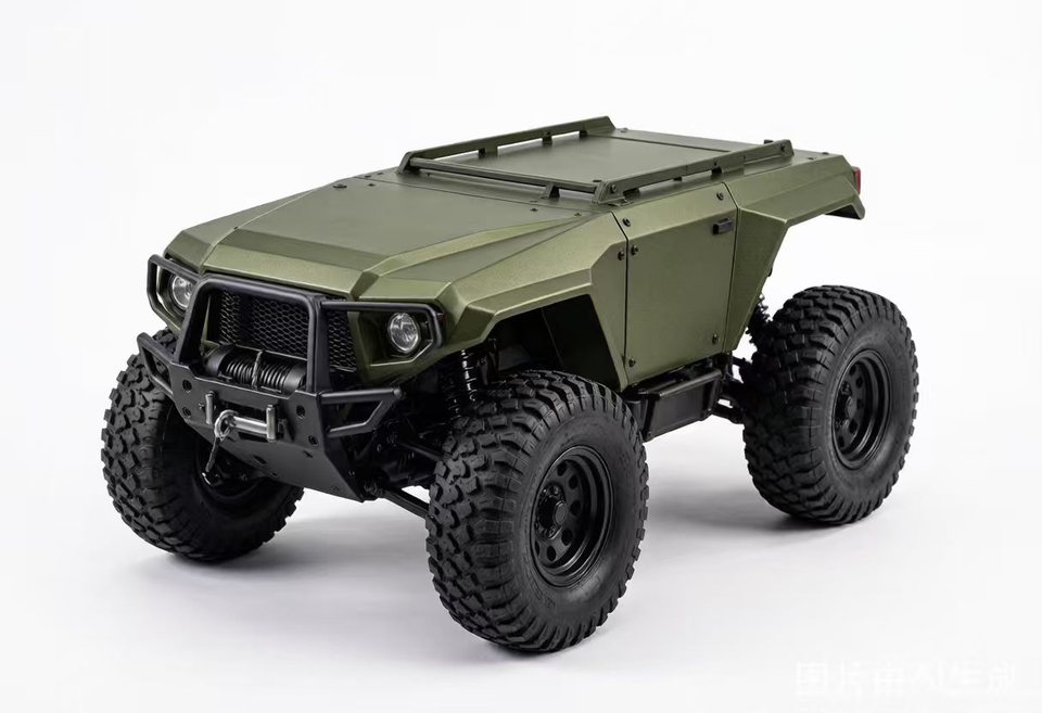 AI-generated appearance illustration: Small unmanned logistics support vehicle