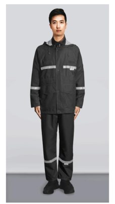Reflective duty rain suit